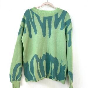 Graphic Scribble Sweater, Size M, Excellent Condition, No Brand Tag